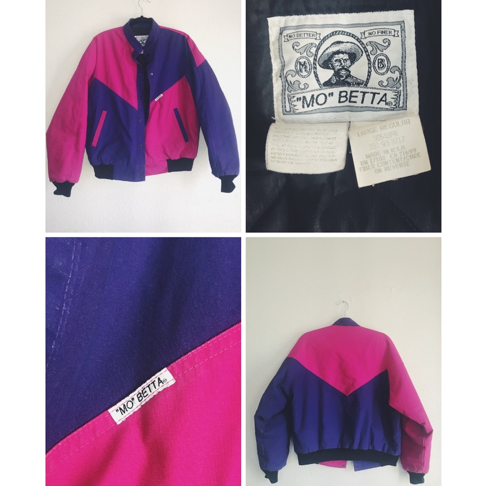 vintage 80s bomber jacket